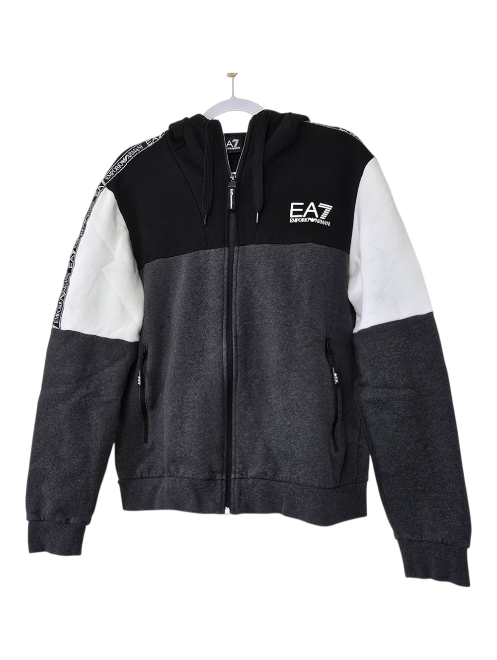 Emporio Armani EA7 Black & White Logo Label Sweatshirt